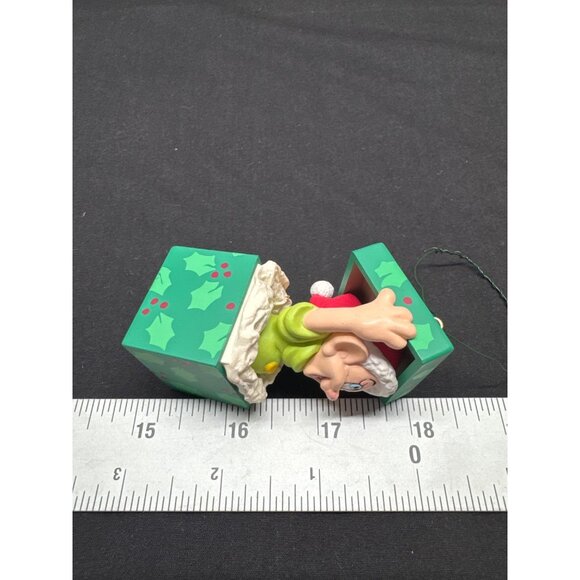 Disney Hallmark Dopey Pop-Up Christmas Ornament Green Holly Design - Picture 7 of 7